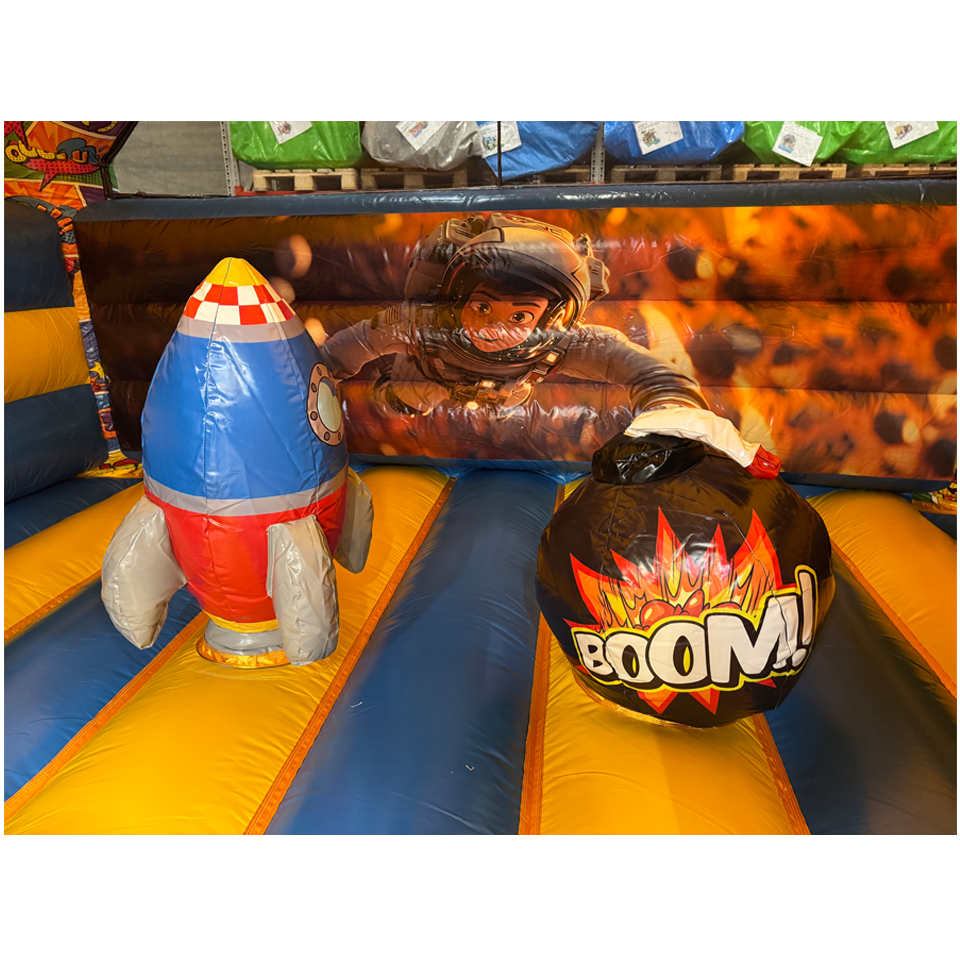 Combo Midi 2 Glijbanen Comic Springkasteel