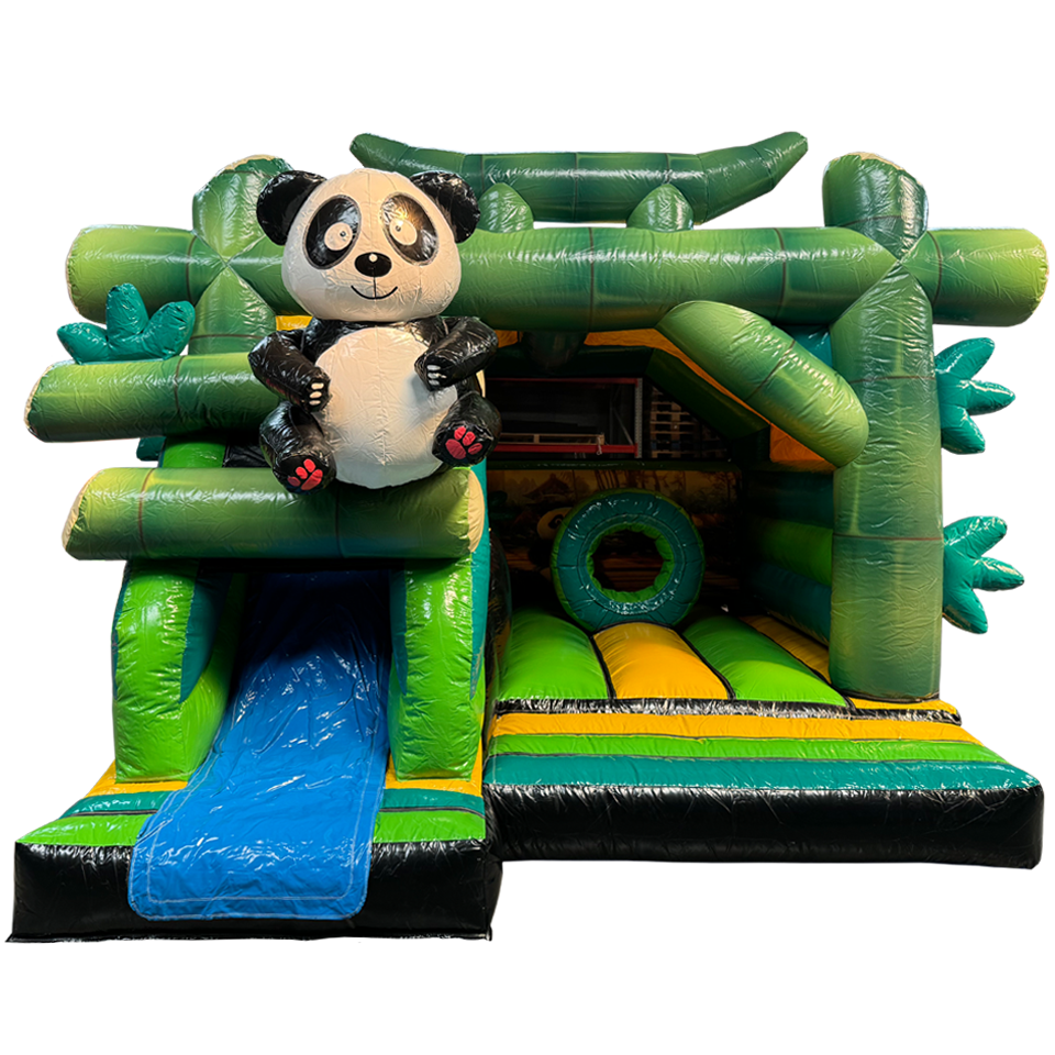 Combo Midi 3D Panda Château Gonflable avec obstacles