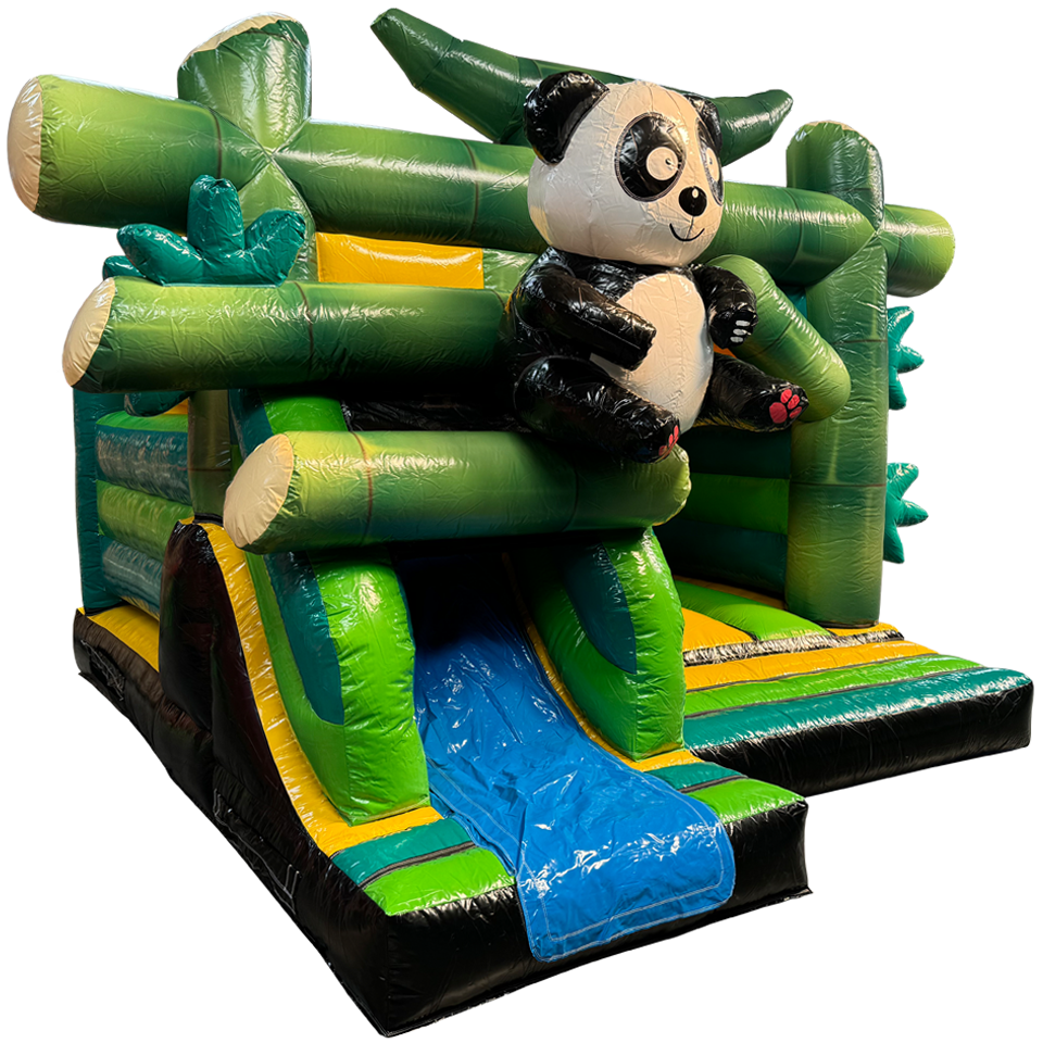 Combo Midi 3D Panda Château Gonflable avec obstacles