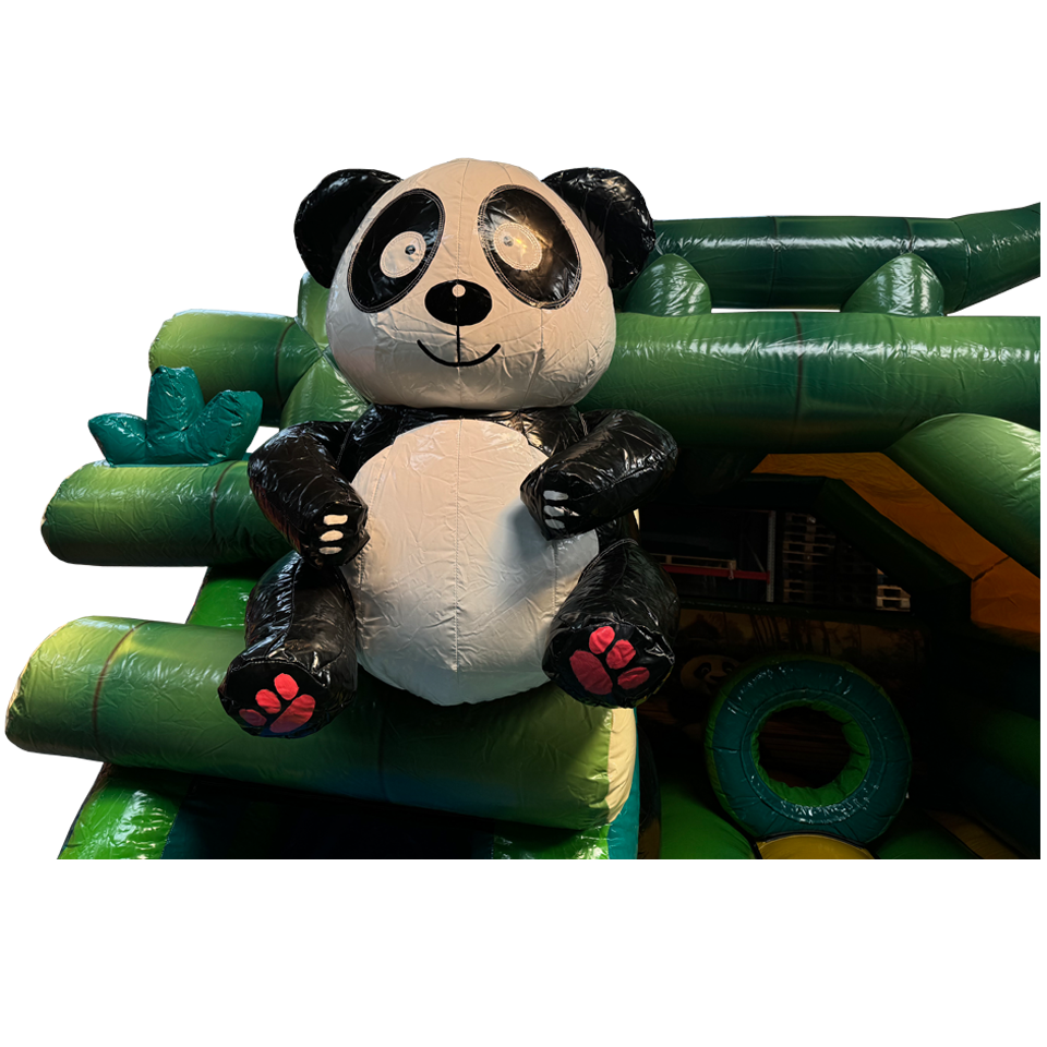 Combo Midi 3D Panda Château Gonflable avec obstacles