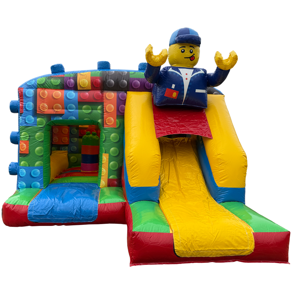 Funbox Midi Gekleurde Blokken Springkasteel