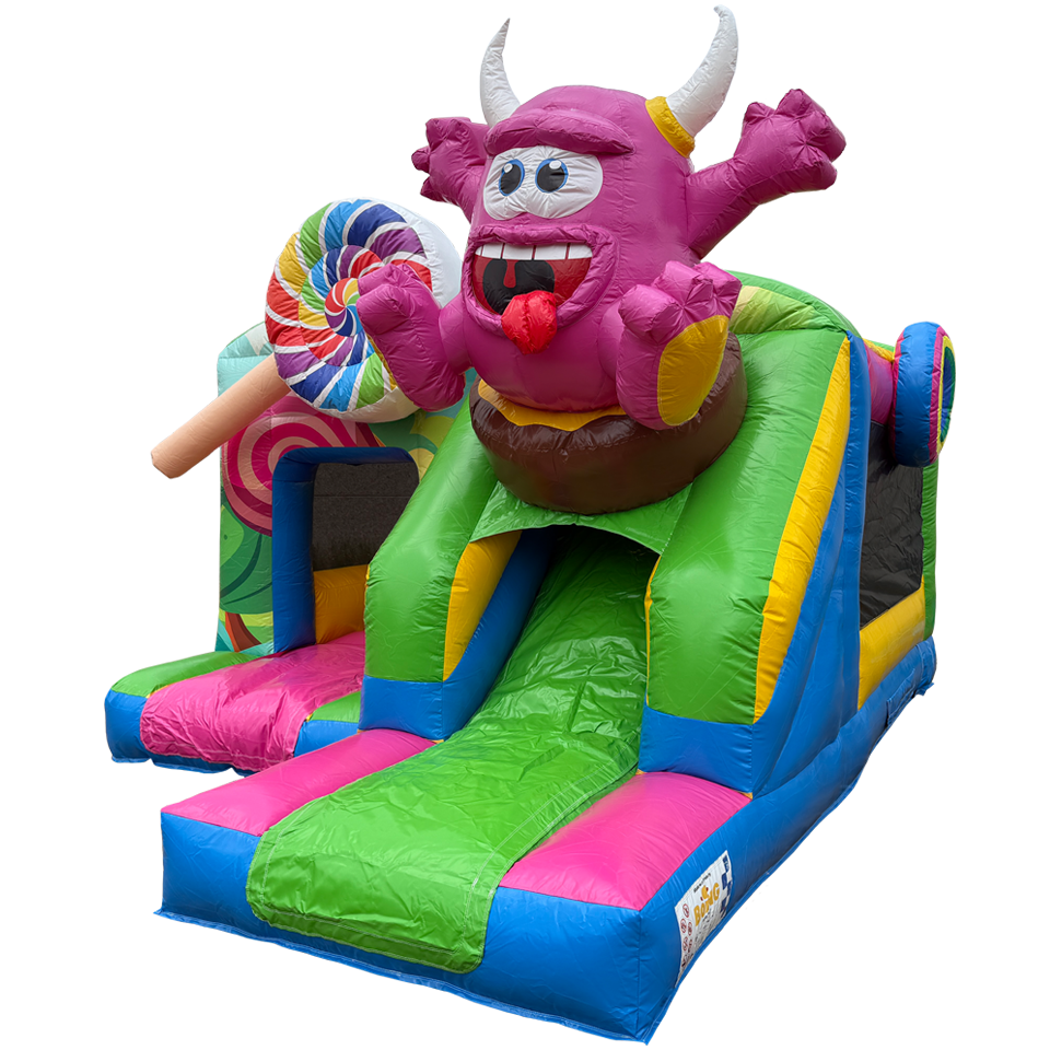 Hüpfburg Funbox Midi Cookie Monster Fuchsia