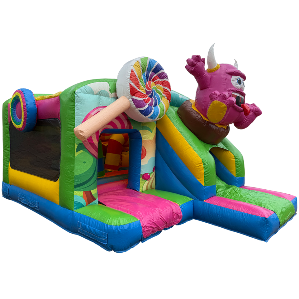 Hüpfburg Funbox Midi Cookie Monster Fuchsia