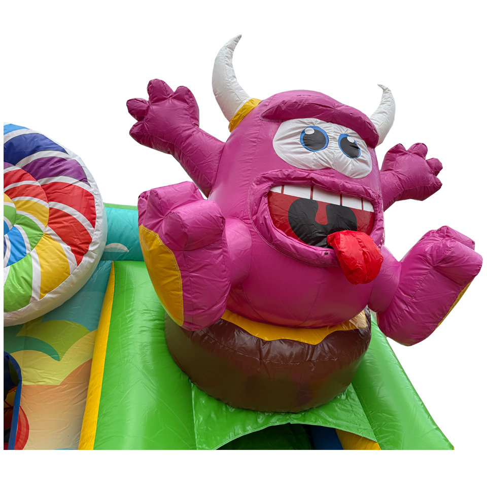 Hüpfburg Funbox Midi Cookie Monster Fuchsia