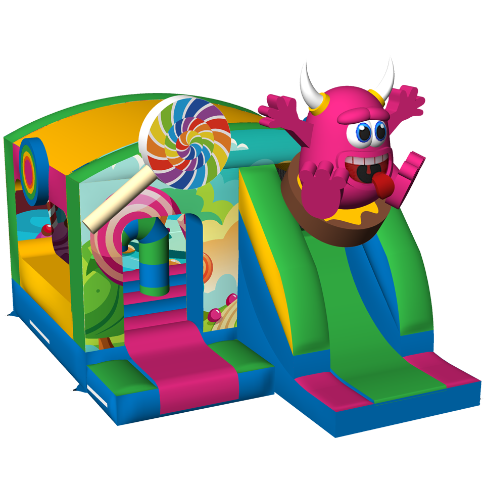 Funbox Midi Cookie Monster Fushia Springkasteel