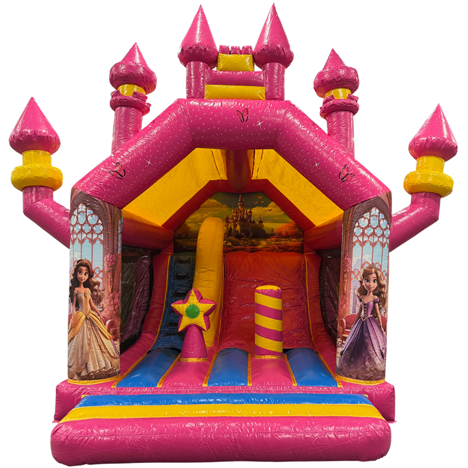 Princes Inflatable Inslide Maxi Prinsessen Kasteel - Boing Inflatables
