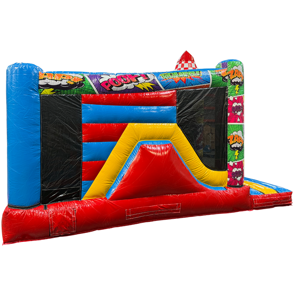 Zijkant Multiplay Maxi 2 Glijbanen Comic