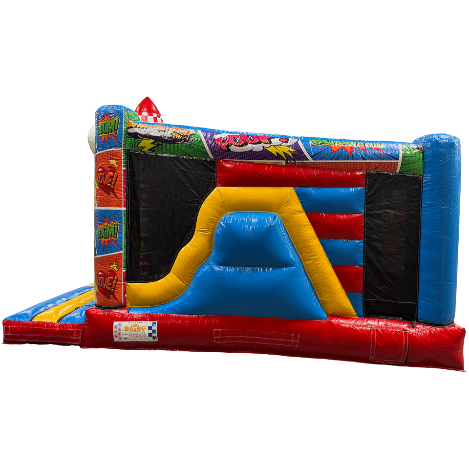 Zijkant Multiplay Maxi 2 Glijbanen Comic