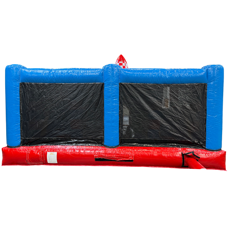 Achterzijde Multiplay Maxi 2 Glijbanen Comic