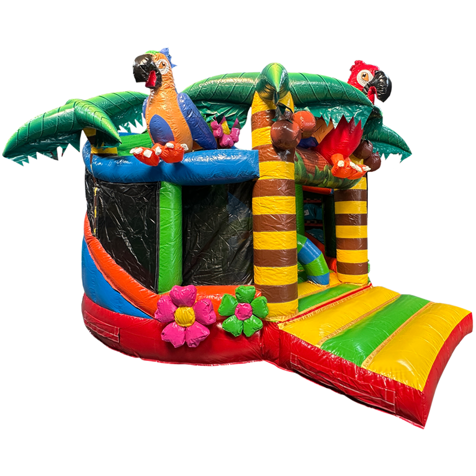 Twist N Slide Papegaai Springkasteel