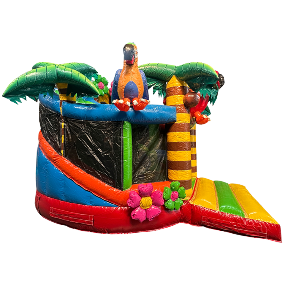 Twist N Slide Papegaai Springkasteel