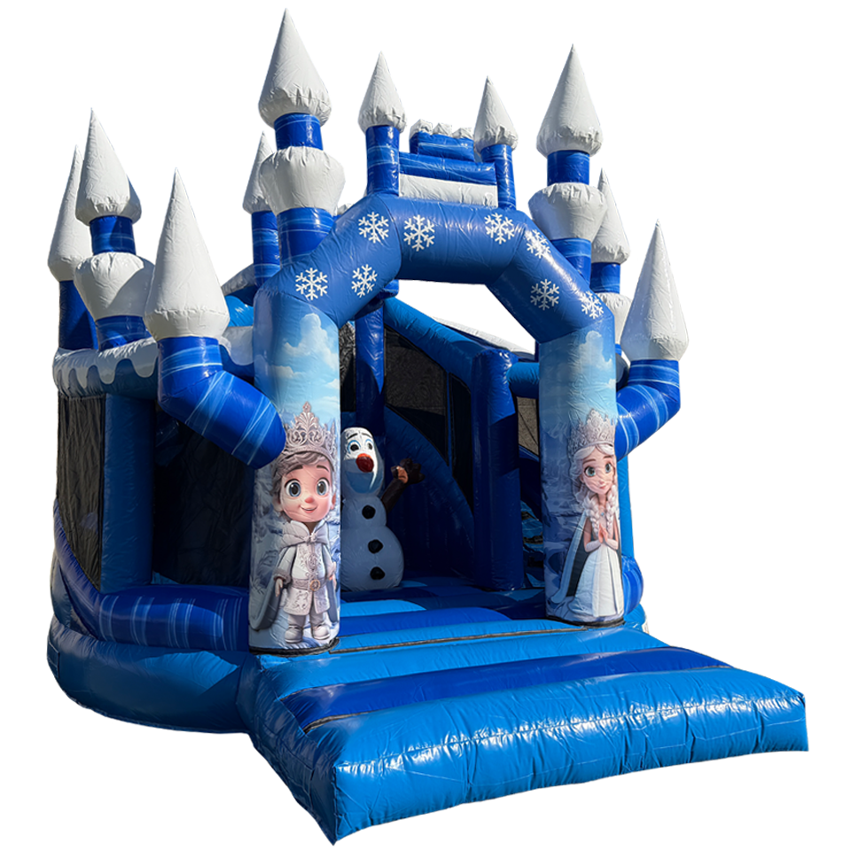 Twist N Slide Snow Princess Bouncy castle