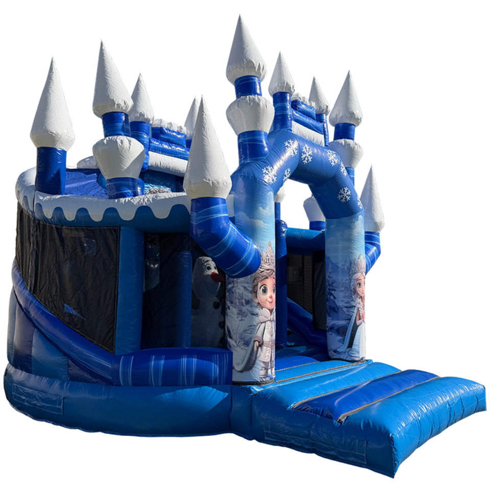 Twist N Slide Snow Princess Bouncy castle