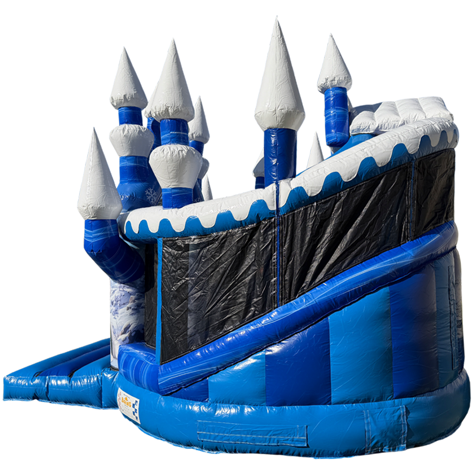 Twist N Slide Snow Princess Bouncy castle