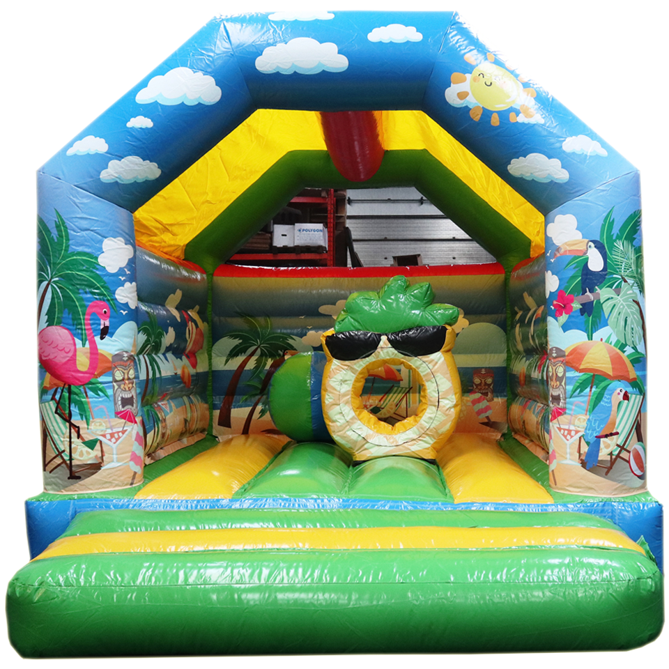 Springkasteel Aframe Midi Tropisch Strand Springkasteel - Boing Inflatables