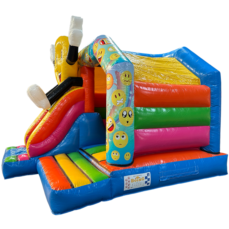 Side Combo Mini Château Gonflable 3D Emoji