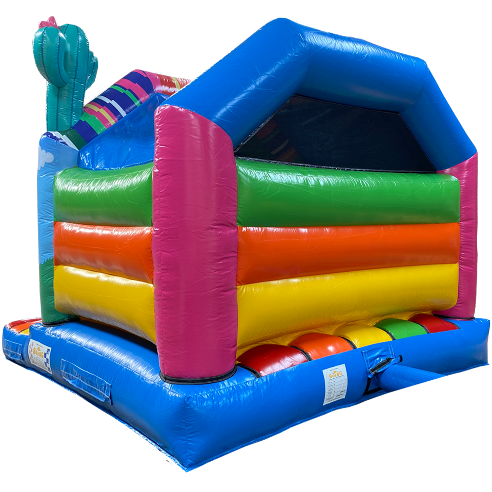 Château Gonflable alpaga derrière