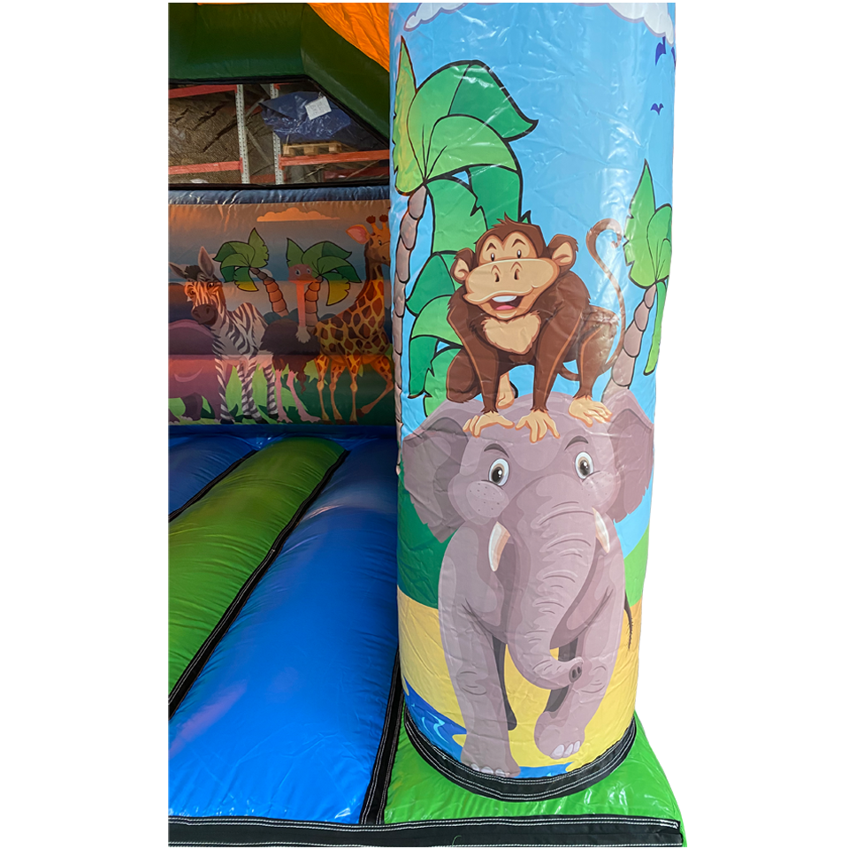 Perche avec éléphant et singe