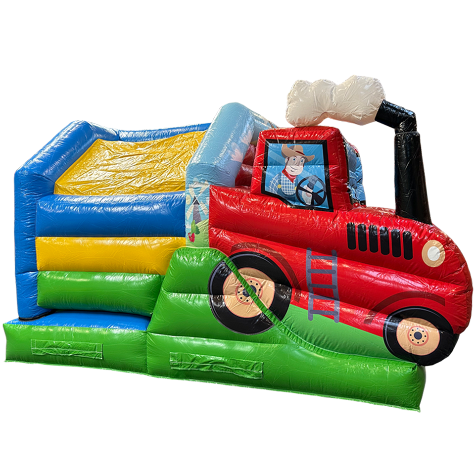 Farmer in tractor close up