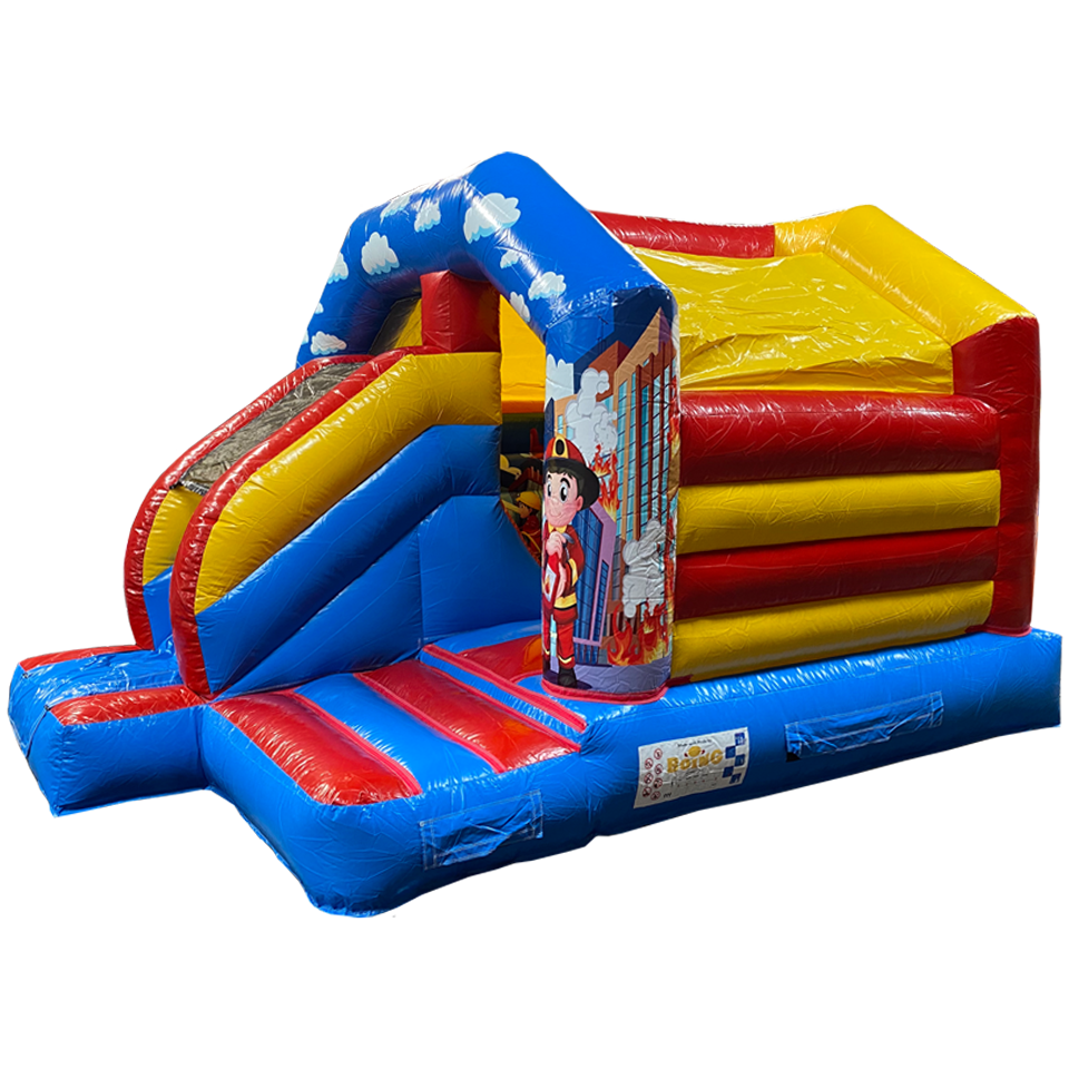 Zijkant Brandweer Springkasteel