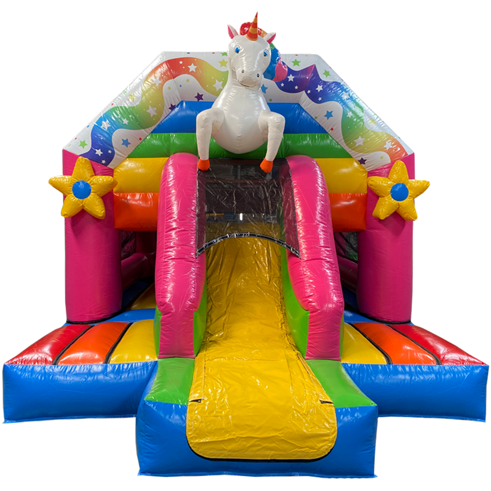 Fframe Midi Château gonflable licorne