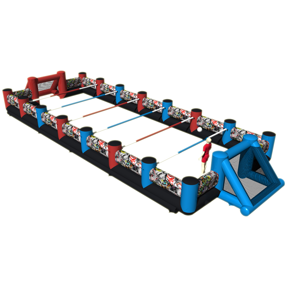 Levende Voetbaltafel met Aluminium Baren Graffiti