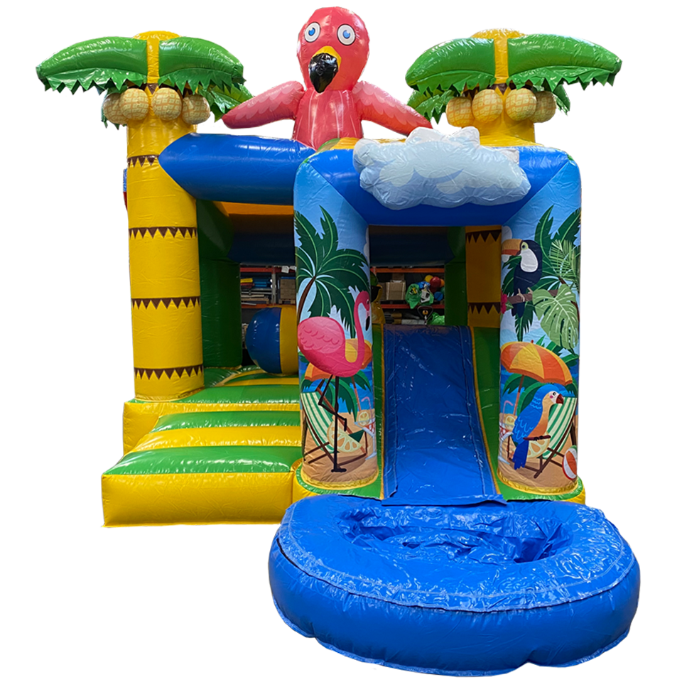 Jump N Slide Flamingo Springkasteel