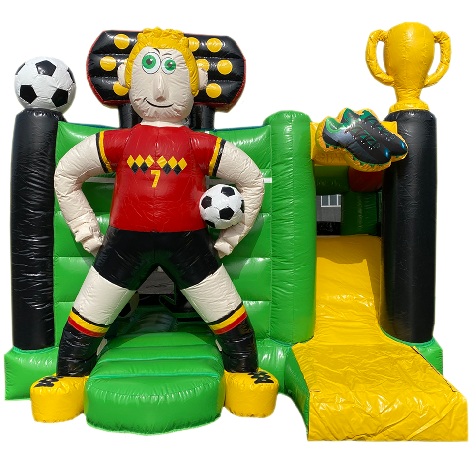 Château gonflable joueur de football